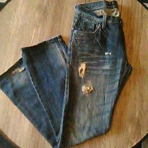 Stonewash faded Ripped Jeans